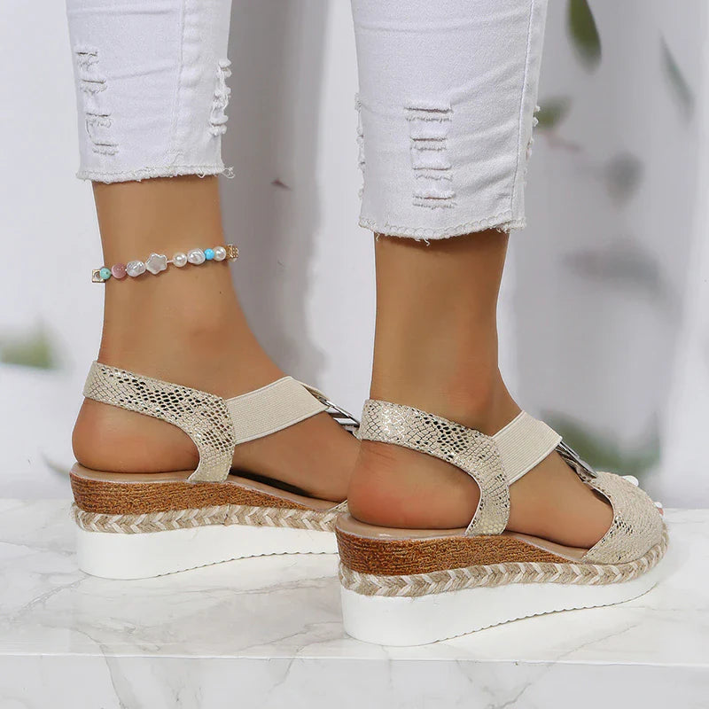 🔥Last Day Promotion 50% OFF - Women's Comfortable Orthopedic Wedge Open Toe Sandals