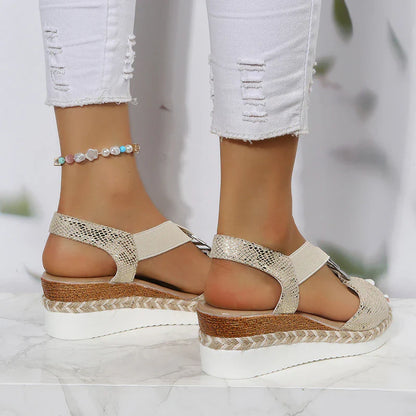 🔥Last Day Promotion 50% OFF - Women's Comfortable Orthopedic Wedge Open Toe Sandals