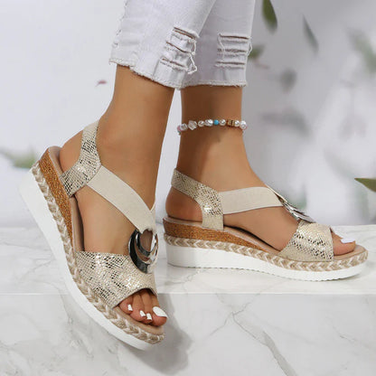 🔥Last Day Promotion 50% OFF - Women's Comfortable Orthopedic Wedge Open Toe Sandals