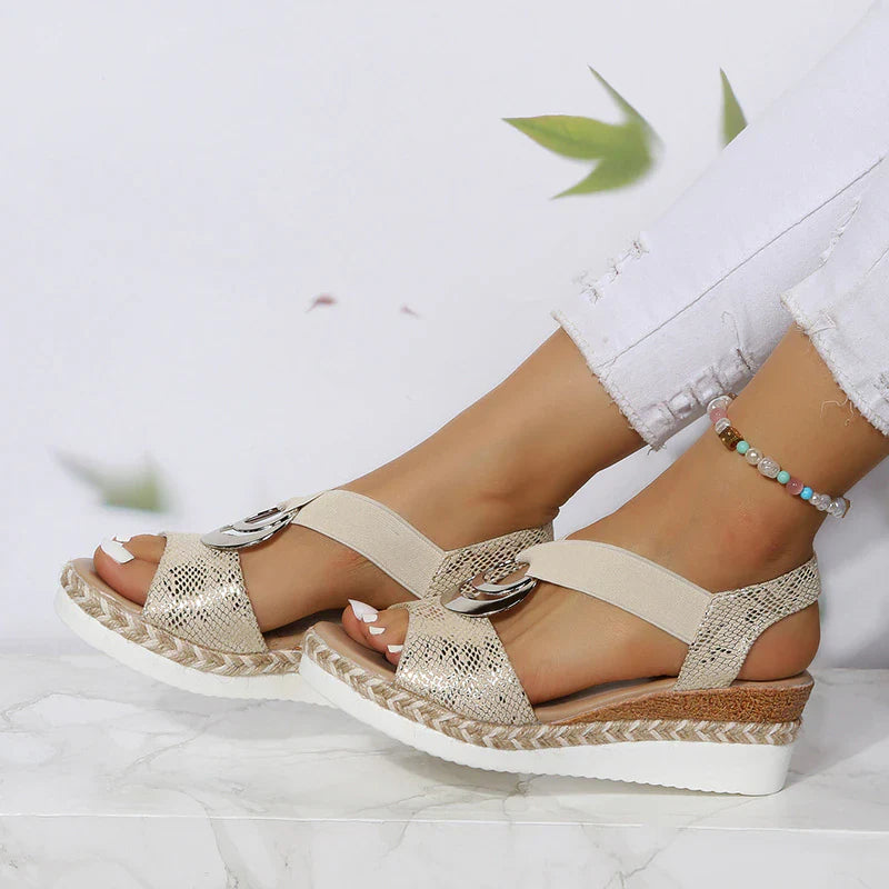 🔥Last Day Promotion 50% OFF - Women's Comfortable Orthopedic Wedge Open Toe Sandals