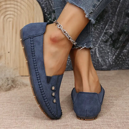 🔥Ultimo giorno 50% DI SCONTO🔥 Scarpe basse tinta unita, leggere, antiscivolo, traspiranti, ortopediche, casual, punta liscia per donna