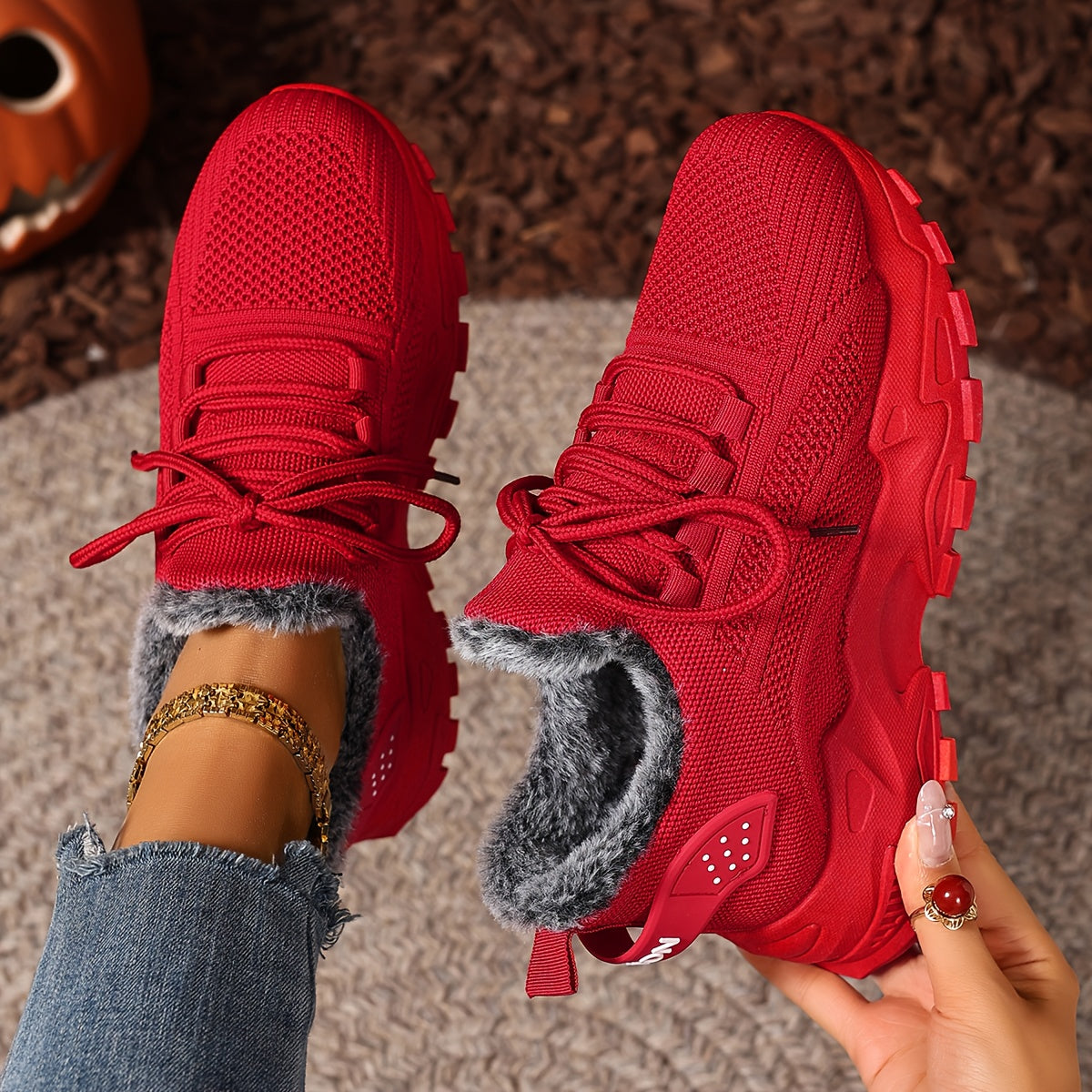 Orthopedic Warm Fleece-lined Cotton Sneakers