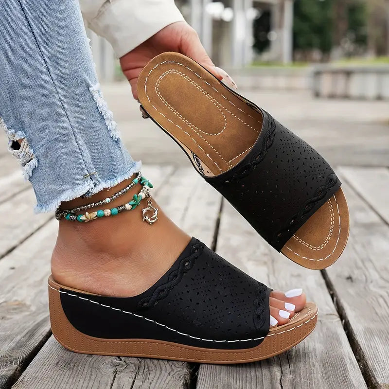 💥LAST DAY SALE 50% OFF🔥 Women's Solid Color Platform Sandals