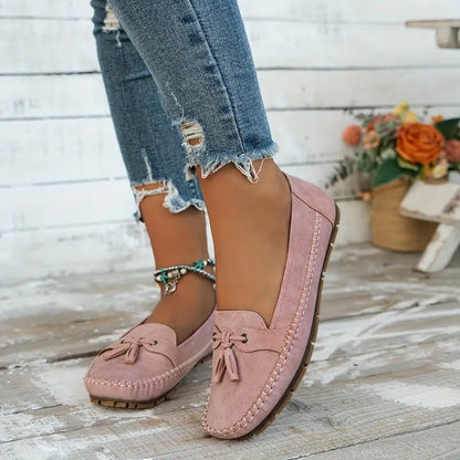 🔥Last Day 50% OFF🔥 Solid Color Flat Shoes, Lightweight, Anti-Slip, Breathable, Orthopedic, Casual, Plain Toe For Women