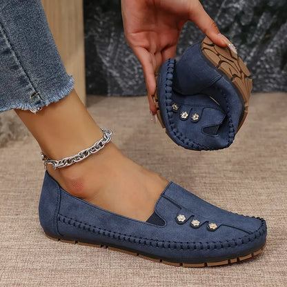 🔥Ultimo giorno 50% DI SCONTO🔥 Scarpe basse tinta unita, leggere, antiscivolo, traspiranti, ortopediche, casual, punta liscia per donna