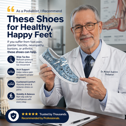 Women's Wide Toe Comfort Slip-on Shoes, Lightweight Orthopedic Walking Sneakers
