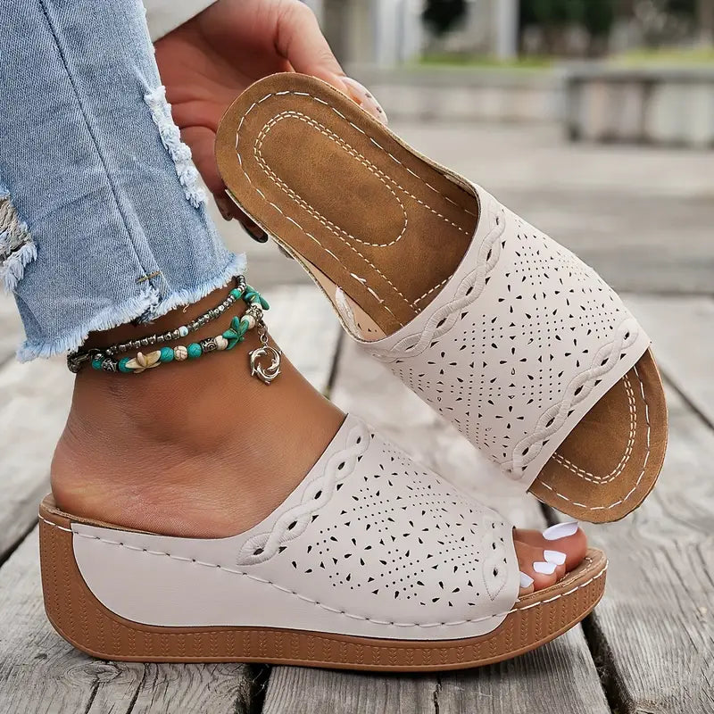 💥LAST DAY SALE 50% OFF🔥 Women's Solid Color Platform Sandals