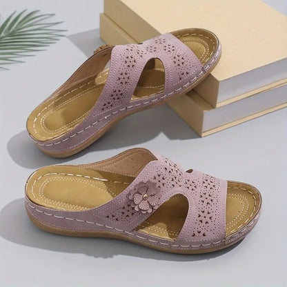 🔥Last Day Promotion 50% OFF🔥 Chic Floral Embellished Comfort Sandals