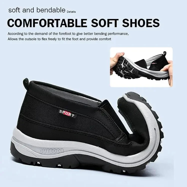 Men's Arch Support Loafers Waterproof Breathable Lightweight Non-Slip Walking Shoes