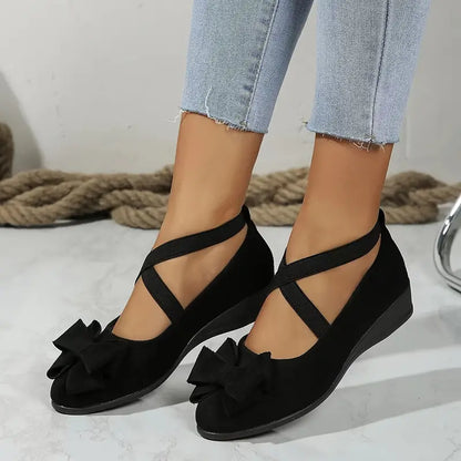 🔥Last Day Promotion 50% OFF 🔥Chic Women's Slip-On Flats with Bow Detail