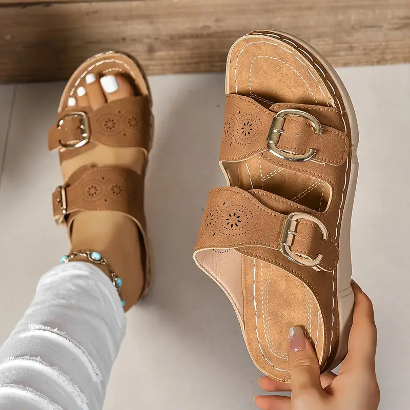 💥LAST DAY SALE 60% OFF🔥Women's Solid Color Platform Sandals
