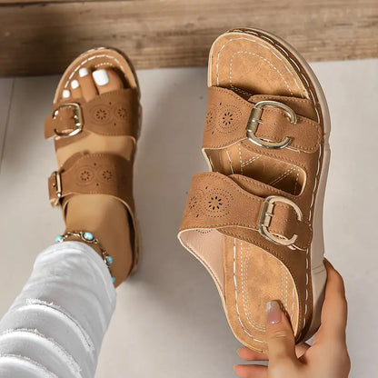 💥LAST DAY SALE 60% OFF🔥Women's Solid Color Platform Sandals
