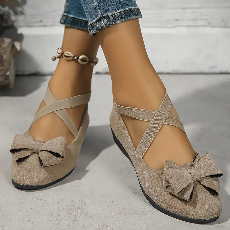 🔥Last Day Promotion 50% OFF 🔥Chic Women's Slip-On Flats with Bow Detail