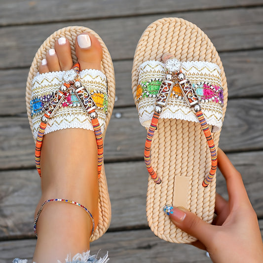 🔥Last Day Deal 50% OFF🔥 Women’s Boho Slip-On Sandals – Vibrant, Lightweight & Non-Slip