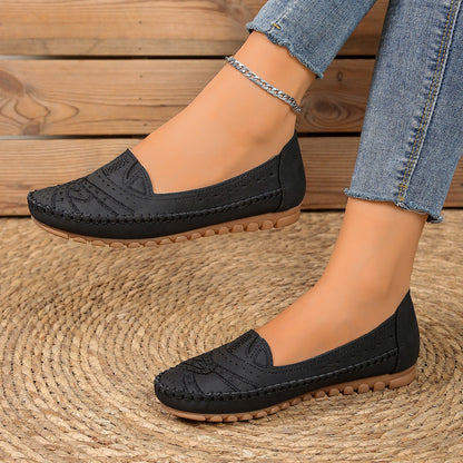 Lightweight, breathable orthopedic leather shoes