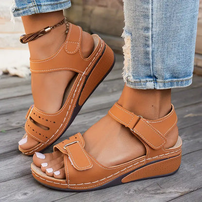 🔥Last Day 50% OFF🔥 Women's Solid Color Wedge Sandals