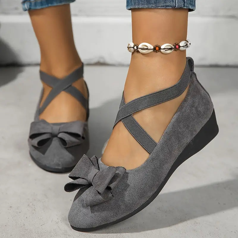 🔥Last Day Promotion 50% OFF 🔥Chic Women's Slip-On Flats with Bow Detail