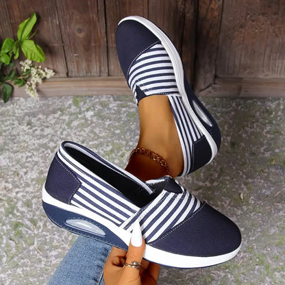 🔥Last Day Sale 60%🔥 Women'S Striped Slip-On Canvas Sneakers
