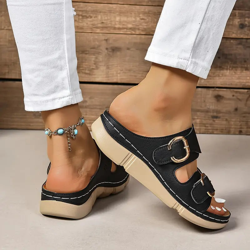 💥LAST DAY SALE 60% OFF🔥Women's Solid Color Platform Sandals