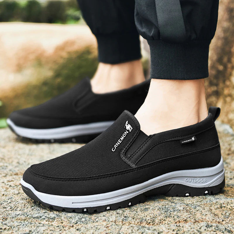 Men's Arch Support Loafers Waterproof Breathable Lightweight Non-Slip Walking Shoes