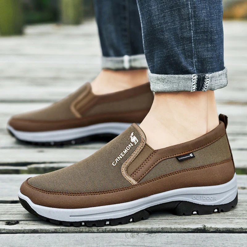 Men's Arch Support Loafers Waterproof Breathable Lightweight Non-Slip Walking Shoes