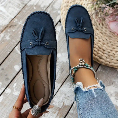 🔥Last Day 50% OFF🔥 Solid Color Flat Shoes, Lightweight, Anti-Slip, Breathable, Orthopedic, Casual, Plain Toe For Women