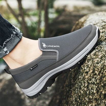 Men's Arch Support Loafers Waterproof Breathable Lightweight Non-Slip Walking Shoes