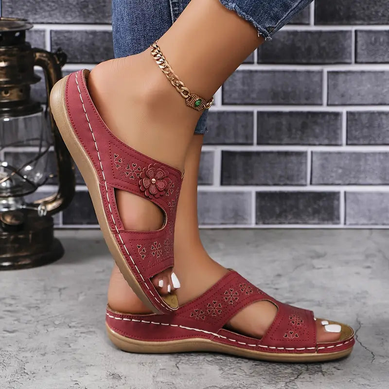 🔥Last Day Promotion 50% OFF🔥 Chic Floral Embellished Comfort Sandals